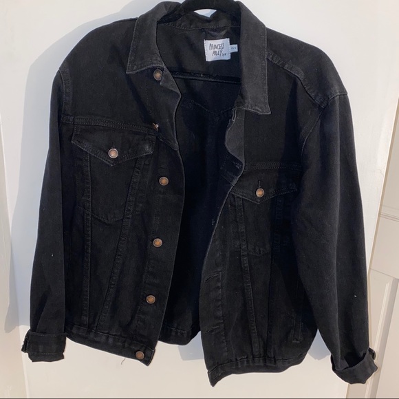 princess polly black denim jacket